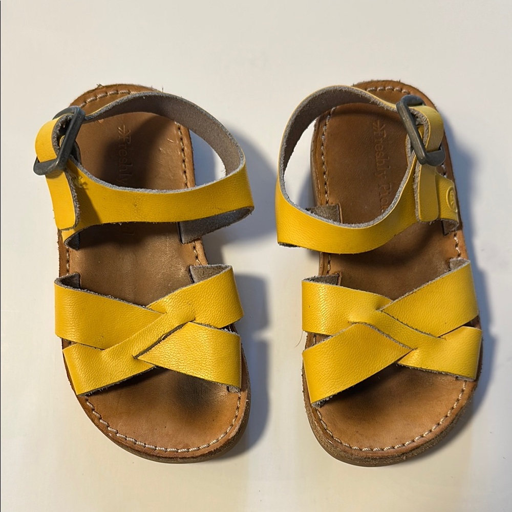 Freshly picked sandals 5 leather saybrook Yellow Kids